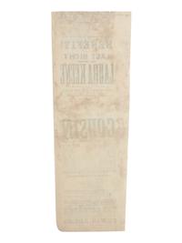 [LINCOLN ASSASSINATION]. An orchestra seat ticket stub for the 14 April 1865 performance of Our American Cousin at Ford's Theatre.