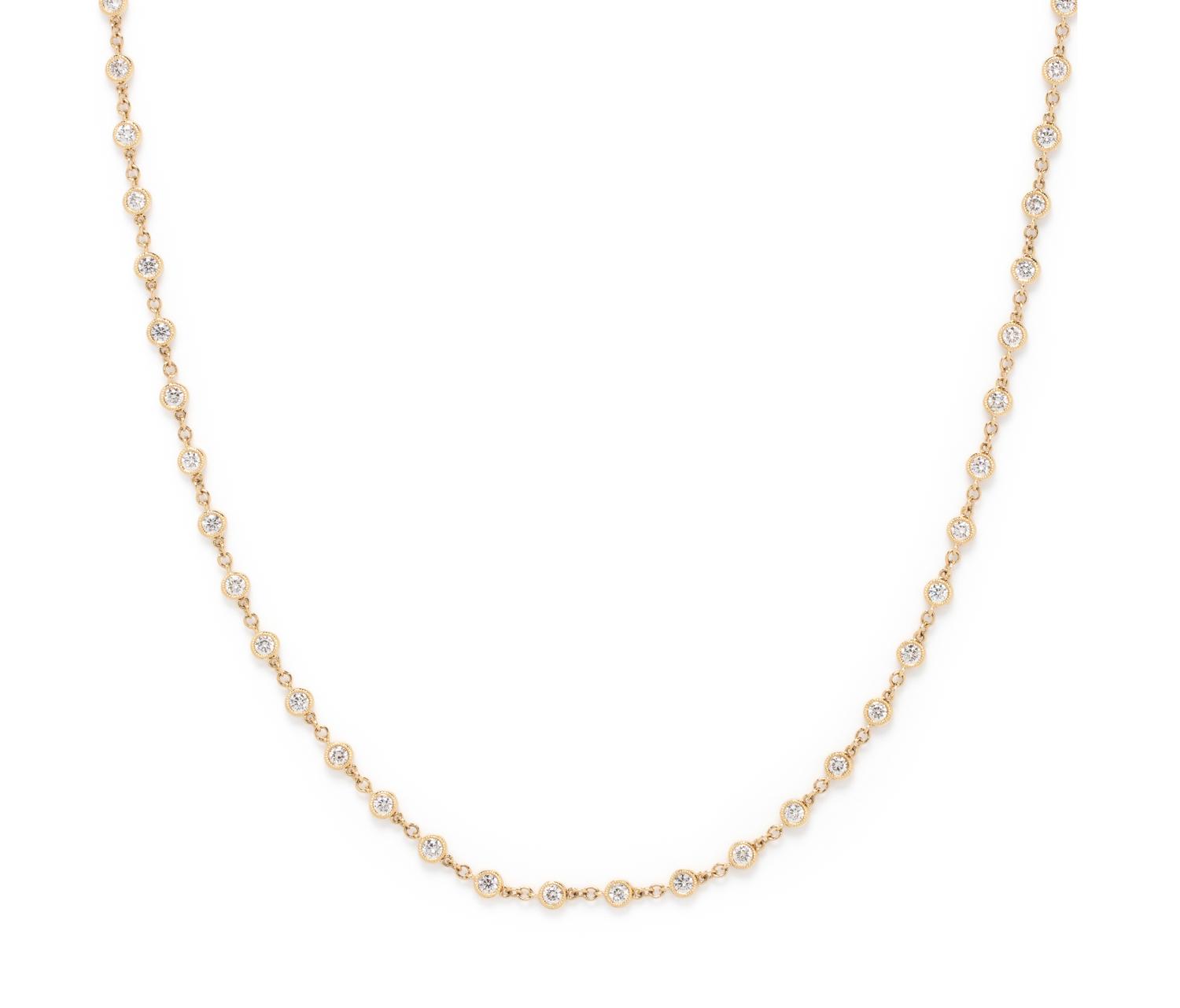 YELLOW GOLD AND DIAMOND NECKLACE