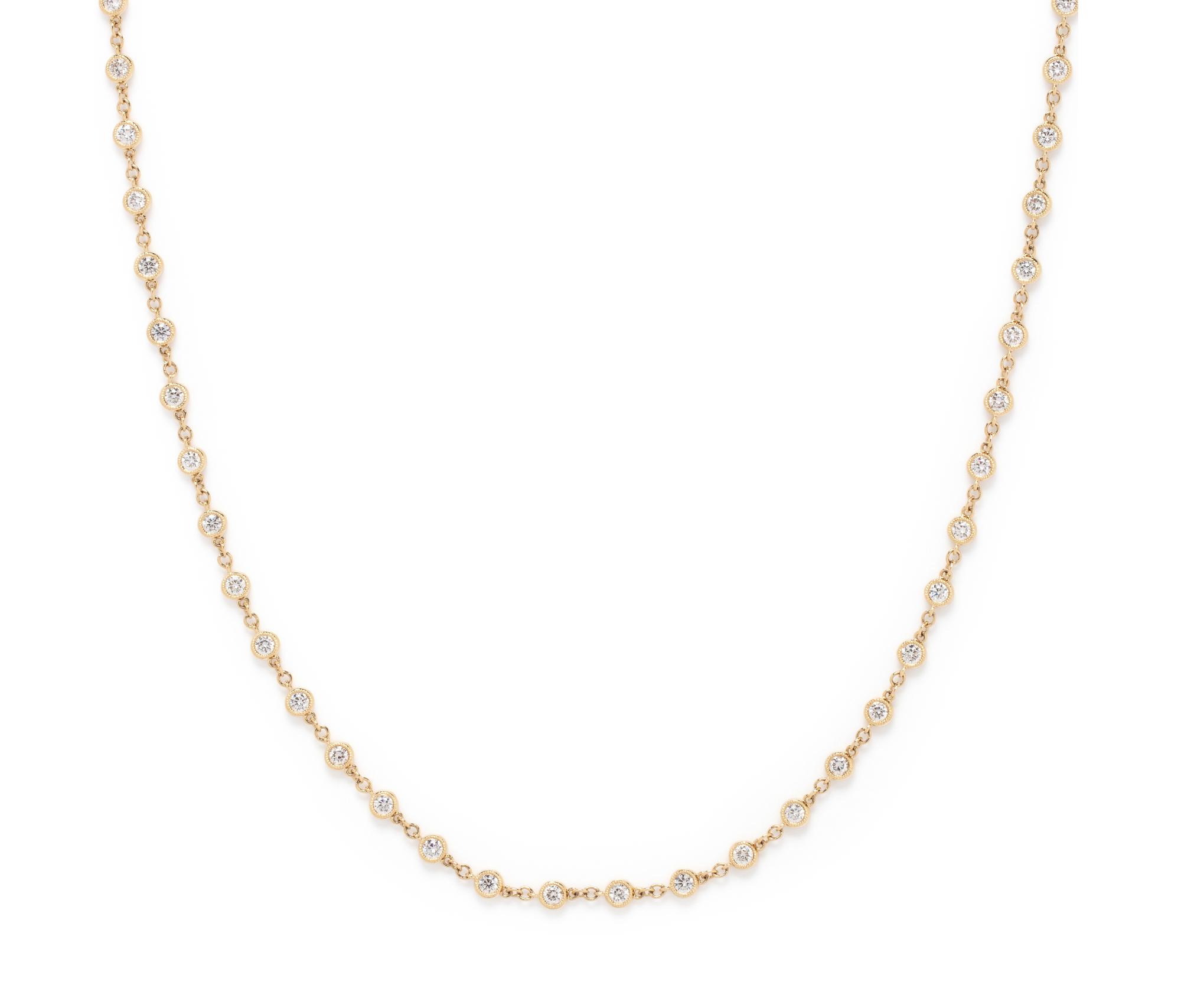 YELLOW GOLD AND DIAMOND NECKLACE