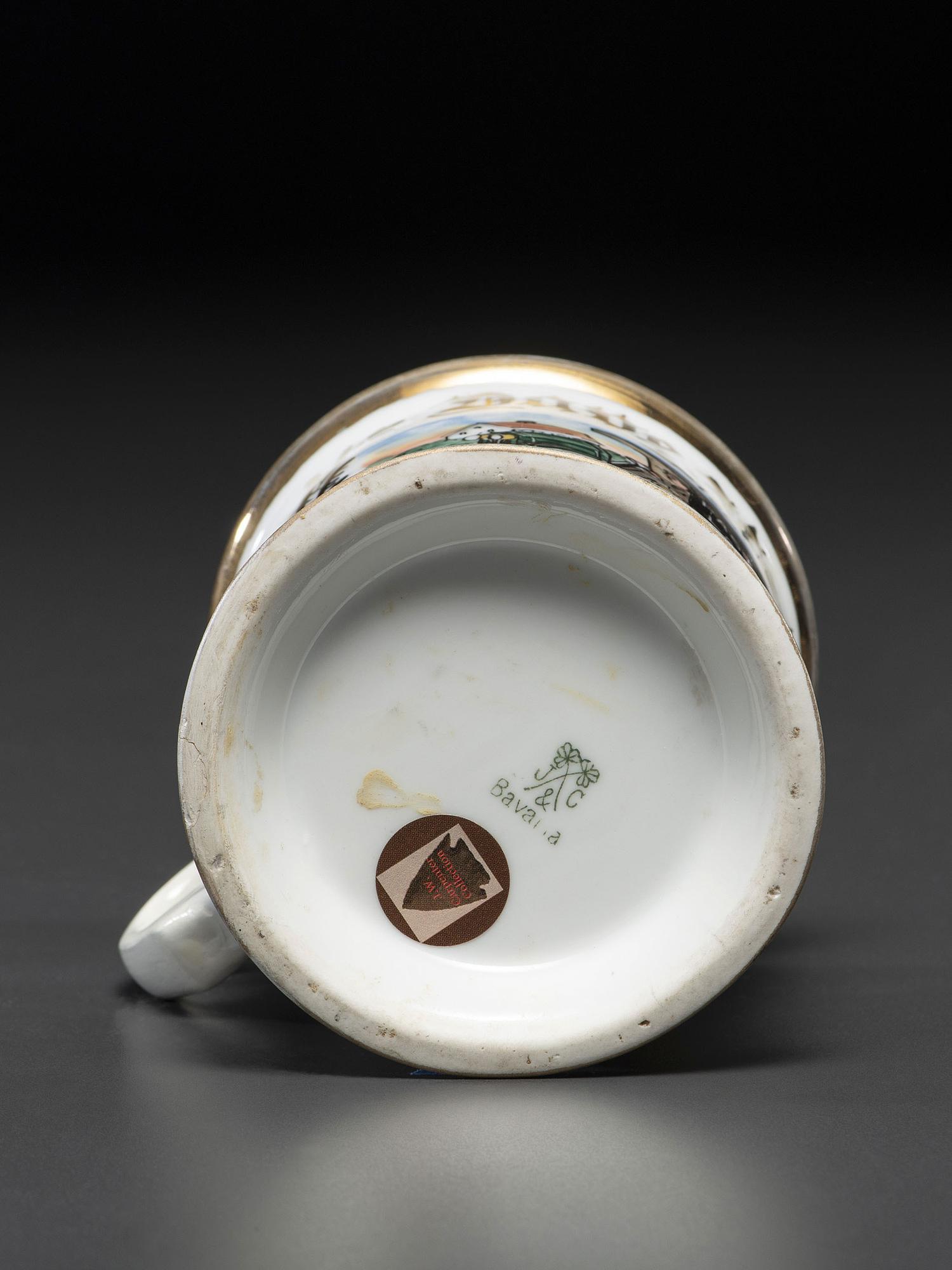 A Laundryman's Porcelain Occupational Shaving Mug Belonging to David Leff