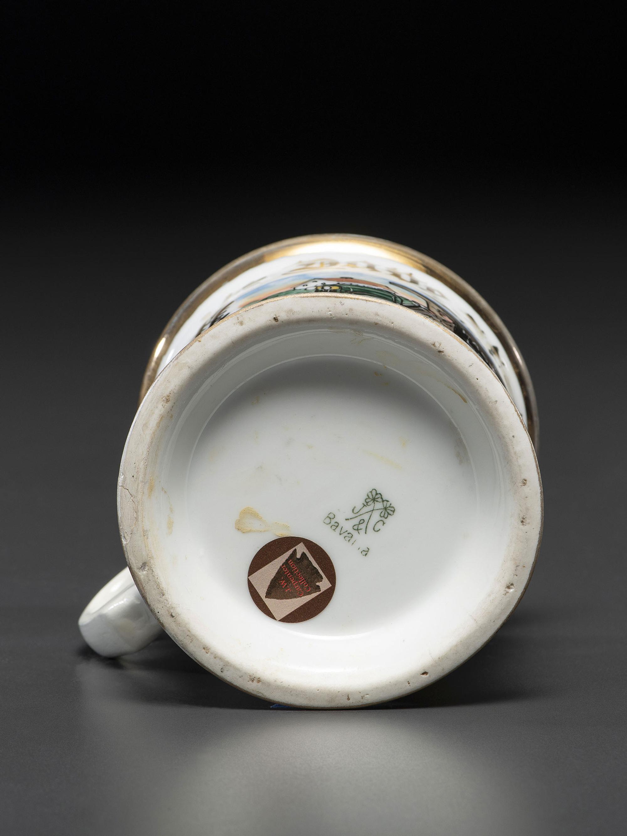 A Laundryman's Porcelain Occupational Shaving Mug Belonging to David Leff
