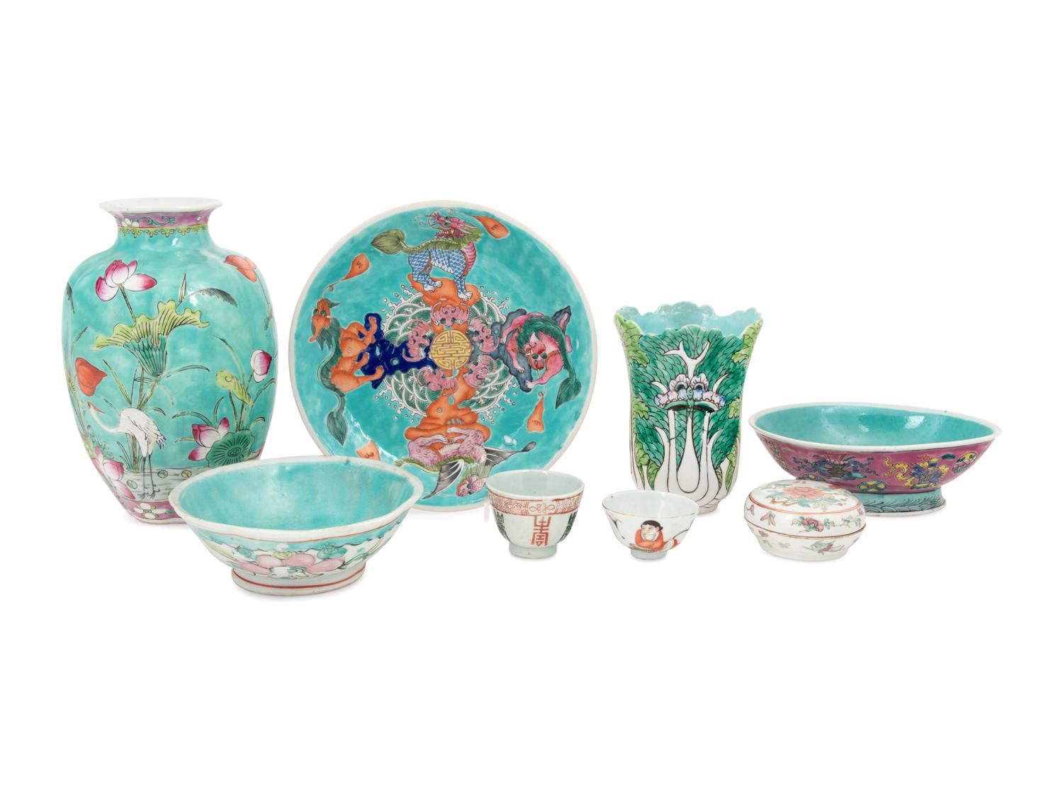 Eight Chinese Porcelain Wares