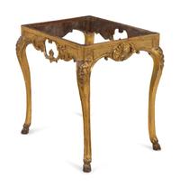 A Louis XV Style Carved Giltwood Console Table Base