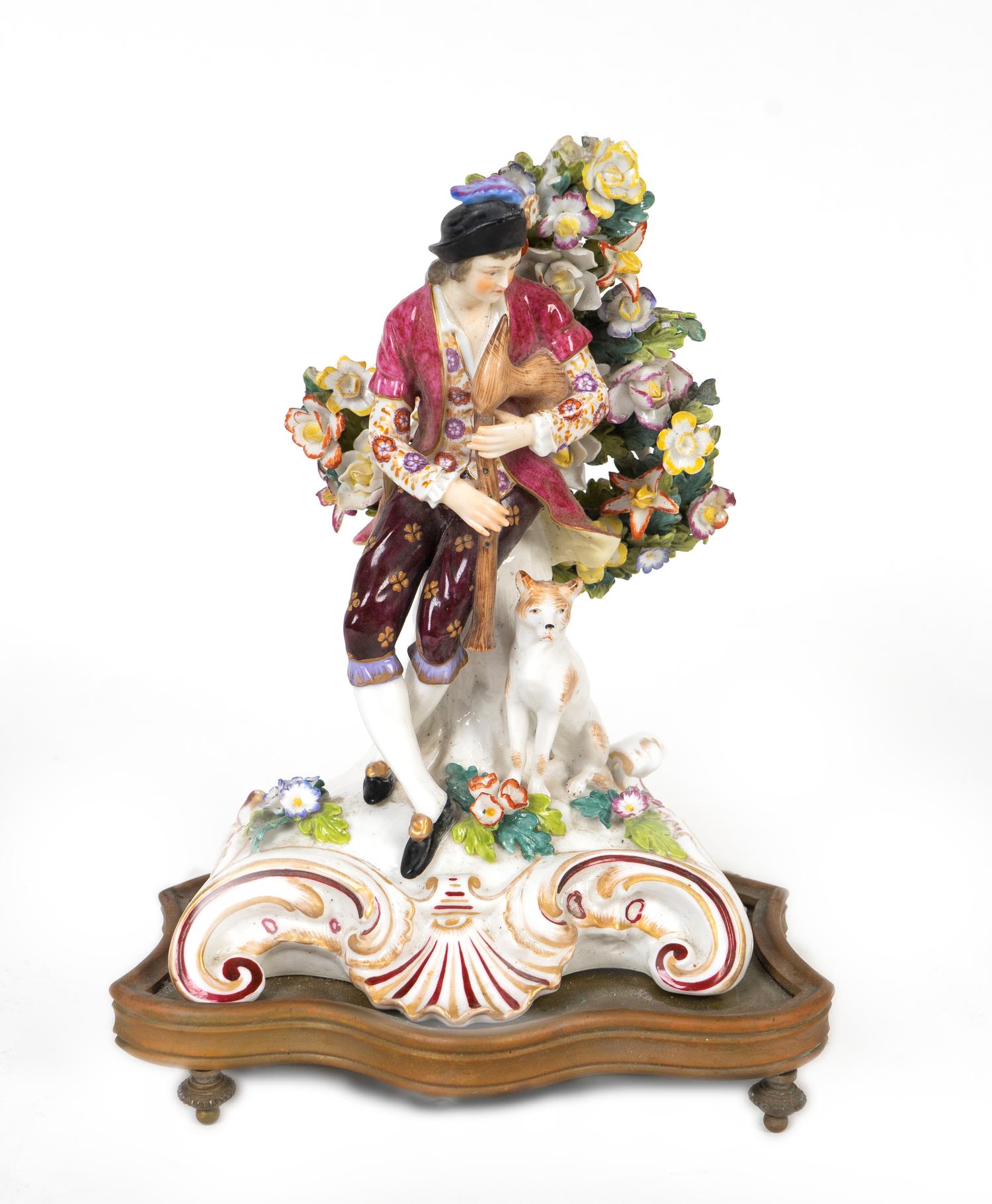 A Chelsea Porcelain Bocage Figure — LATE 18TH CENTURY