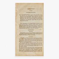 [Americana] The Constitutions of the United States; According to the Latest Amendments. To Which Are Prefixed The Declaration of Independence, The Federal Constitution and The Bill of Rights of the State of Virginia