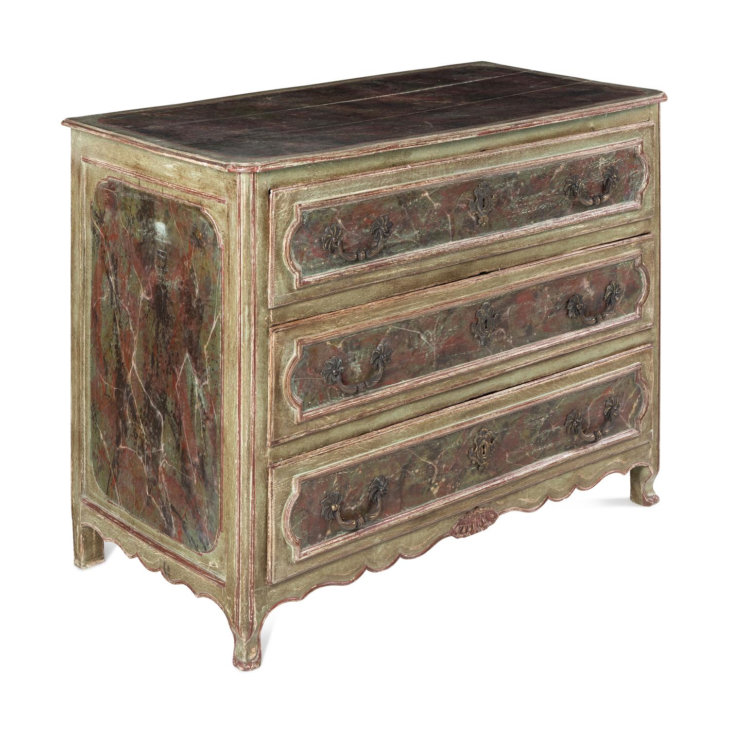 An Italian Painted Chest of Drawers