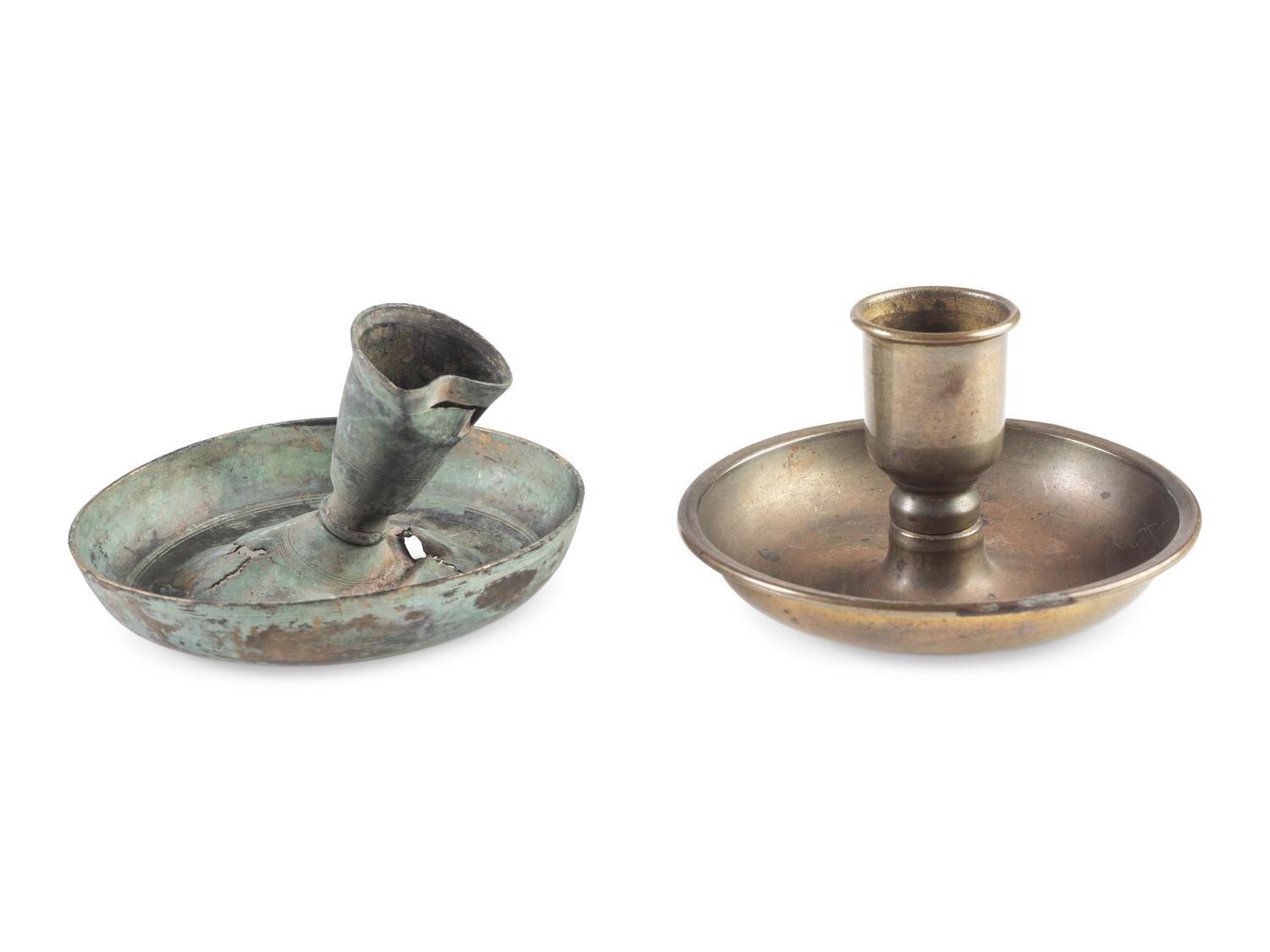 Civil War-period collapsible candlestick and war-date letter referencing same type of candlestick.