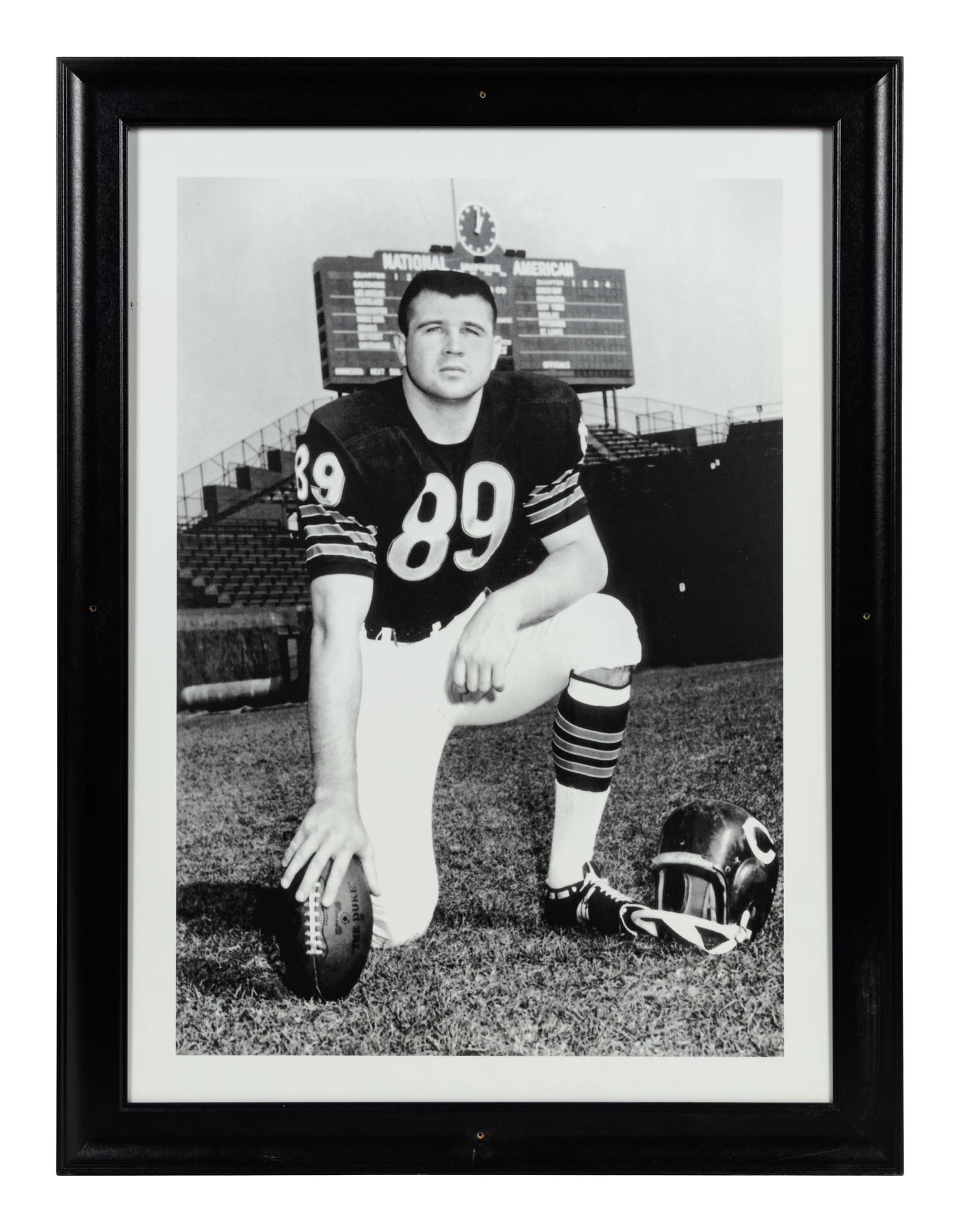 A Group of Four Large Scale Photographs of Mike Ditka as Player Formerly Displayed at Mike Ditka’s Restaurant