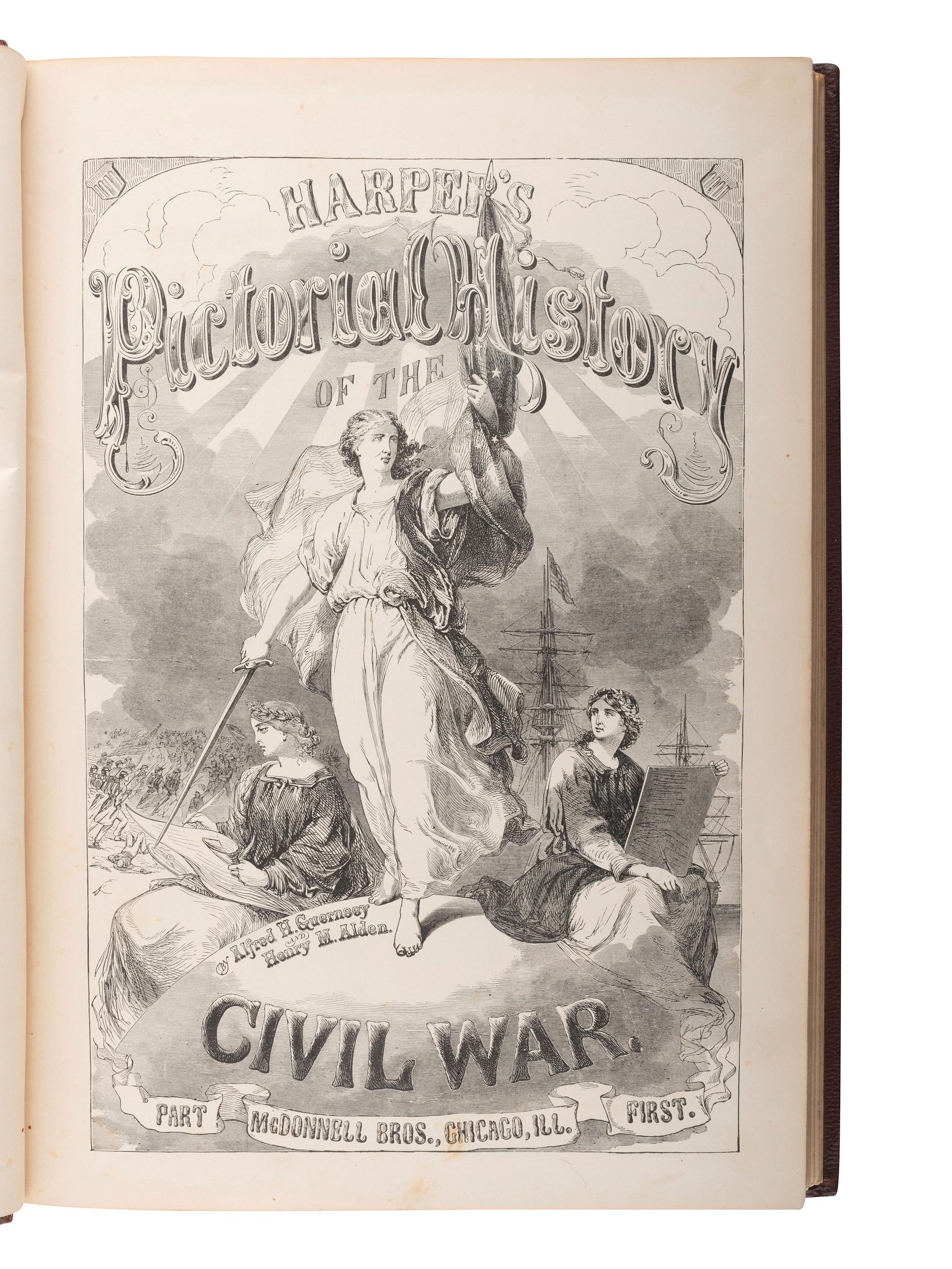 [CIVIL WAR] Harper's Weekly . 42 issues (incomplete run). New York: 7 January - 23 December 1865. [ With :] Pictorial War Record . 15 issues. [ With :] Frank Leslie's Illustrated Famous Leaders and Battle Scenes of the Civil War. 1896.