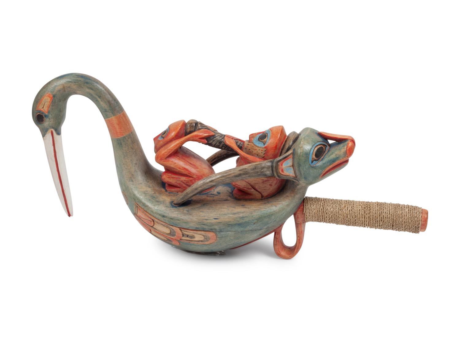 Three Reproduction Northwest Coast-Style Carved Objects