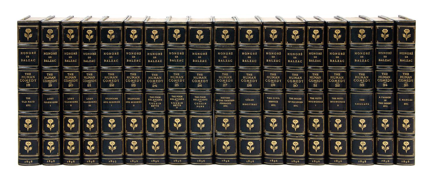 BALZAC, Honore de (1799-1850). La Comedie Humaine. Philadelphia: Printed by George Barrie & Son for subscribers, [1896].