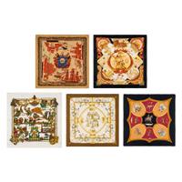 Hermès, Five Silk Scarves 90