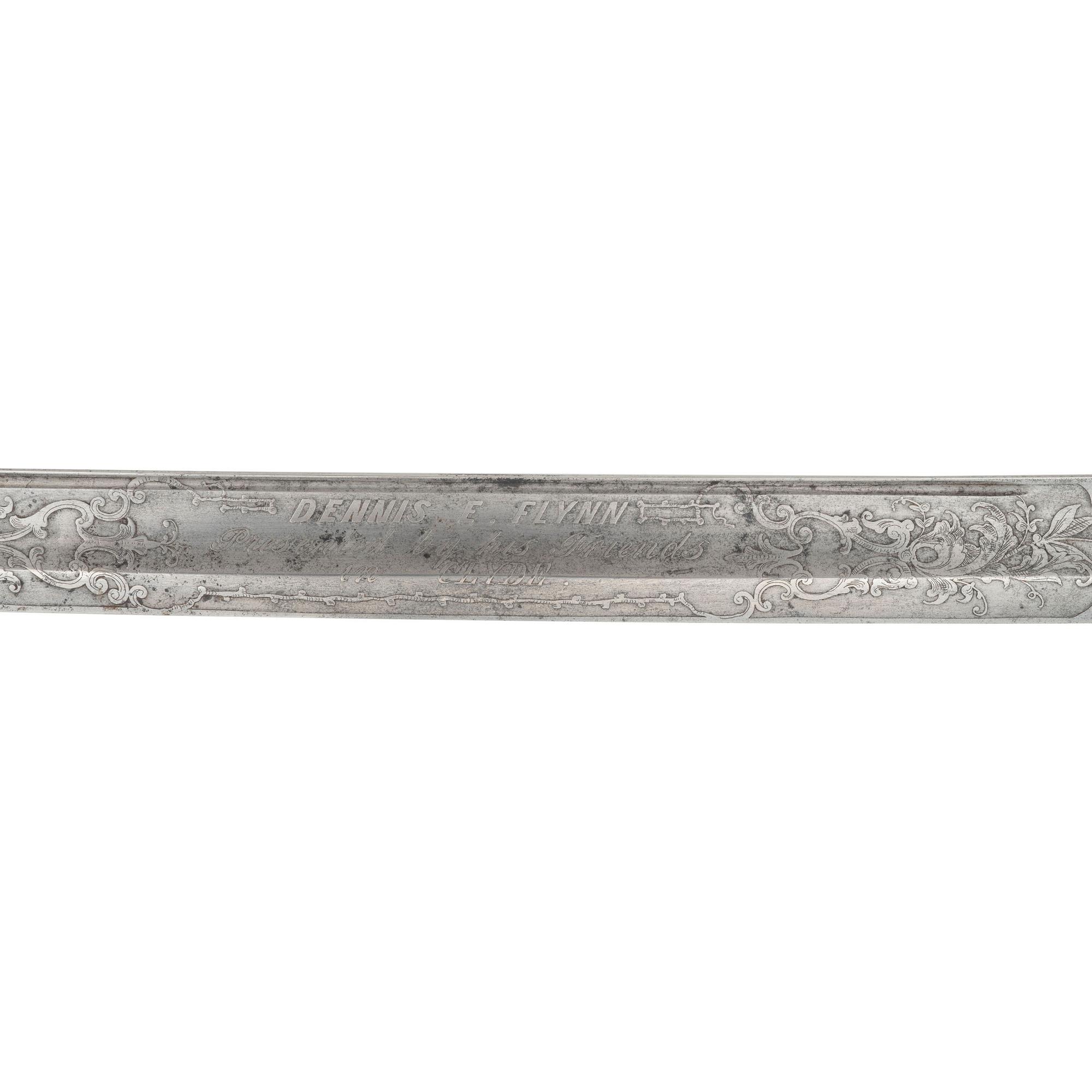 Tiffany Model 1850 Foot Officers Sword Presented to Captain Dennis Flynn