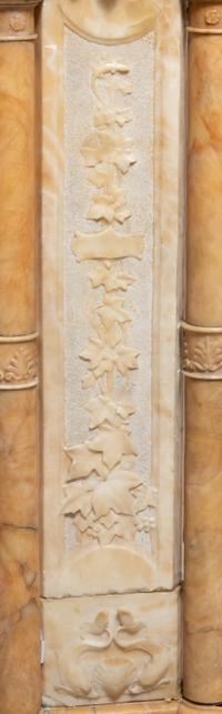 A Continental Alabaster and Marble Urn and Pedestal