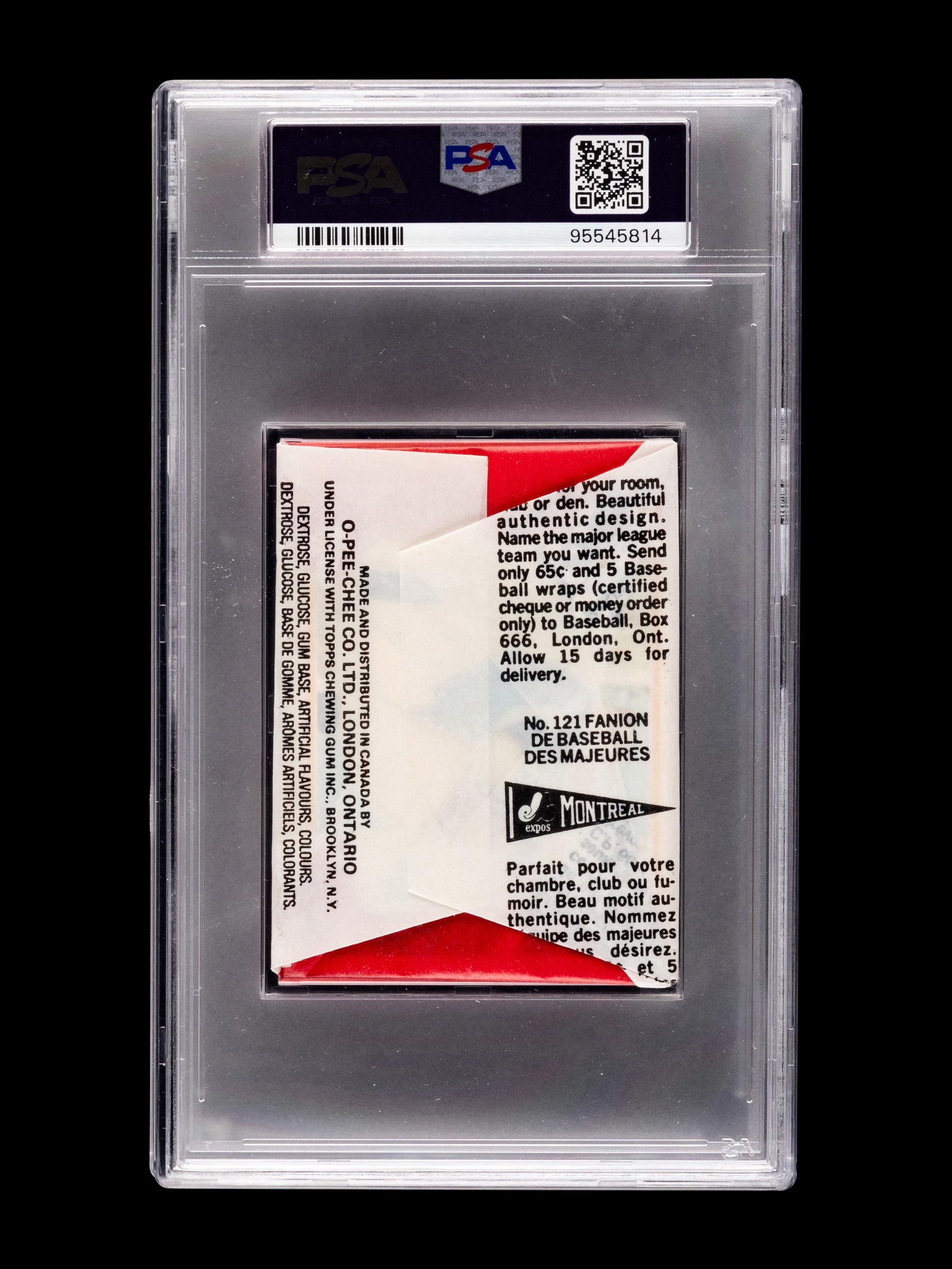A Sealed Unopened Wax Pack of 1978 O-Pee-Chee Baseball Cards (PSA 9 MINT)