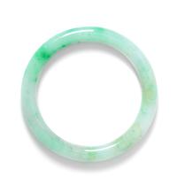 An Apple Green and Celadon Jadeite Bangle