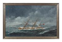 Portrait of the Norwegian Schooner "Gunniloe ," 1908