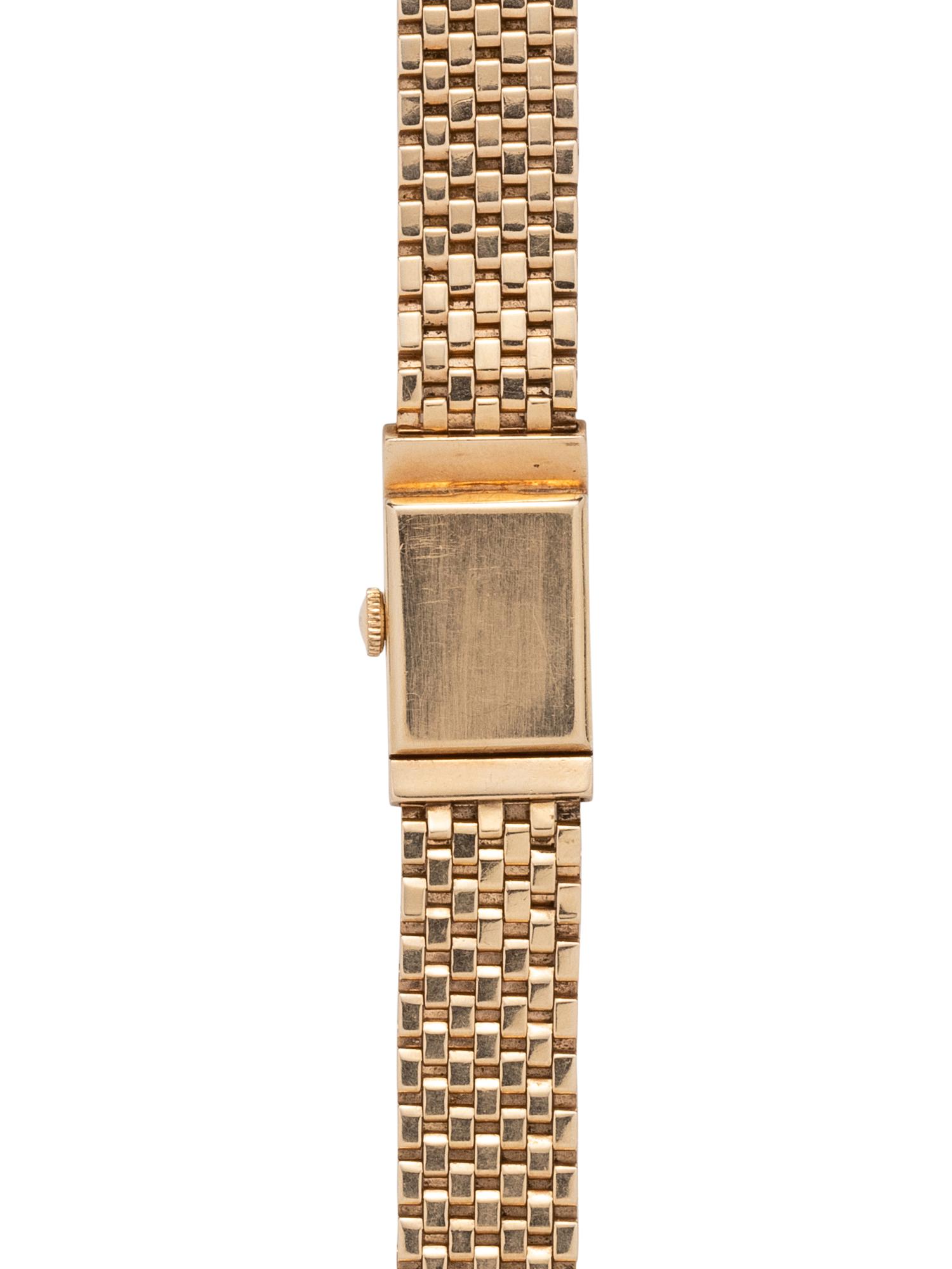 BULOVA, 14K YELLOW GOLD AND DIAMOND WRISTWATCH