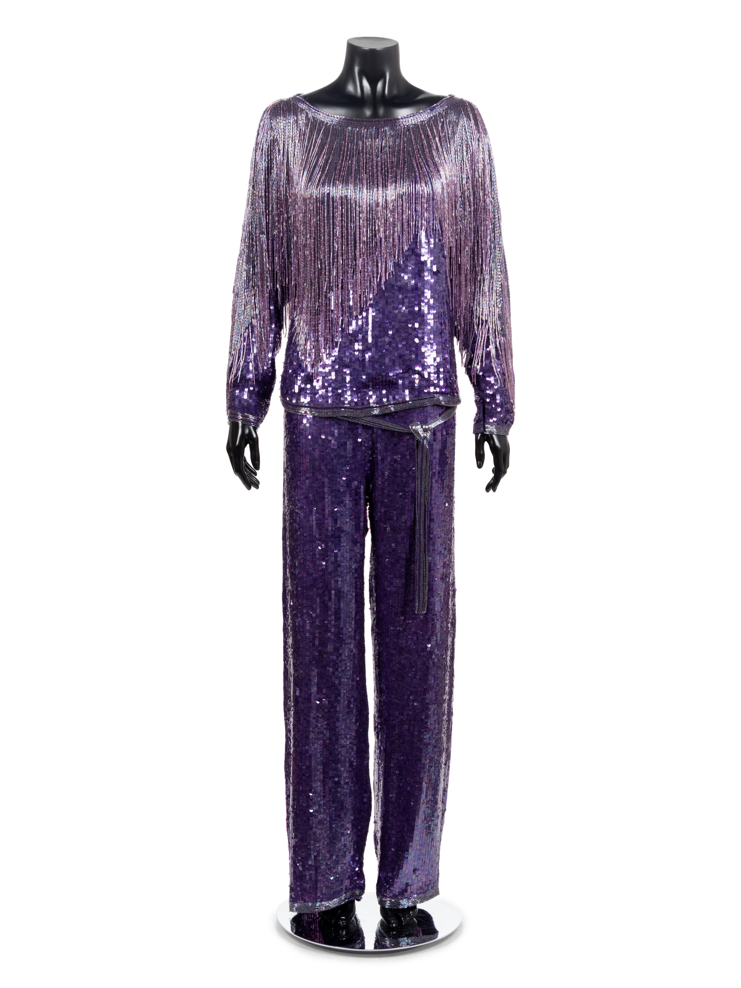 Halston Beaded Evening Ensemble, ca. 1981
