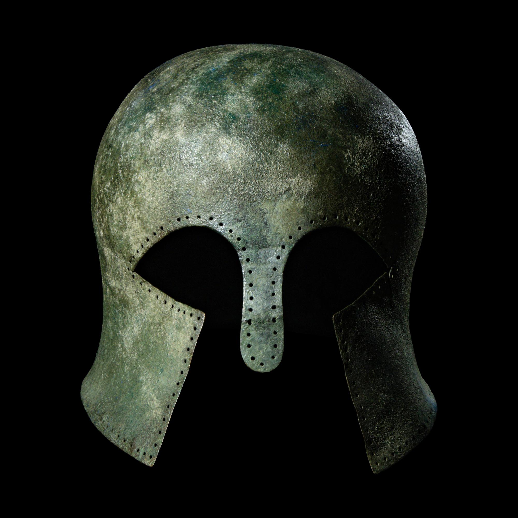 A Greek Bronze Corinthian Helmet