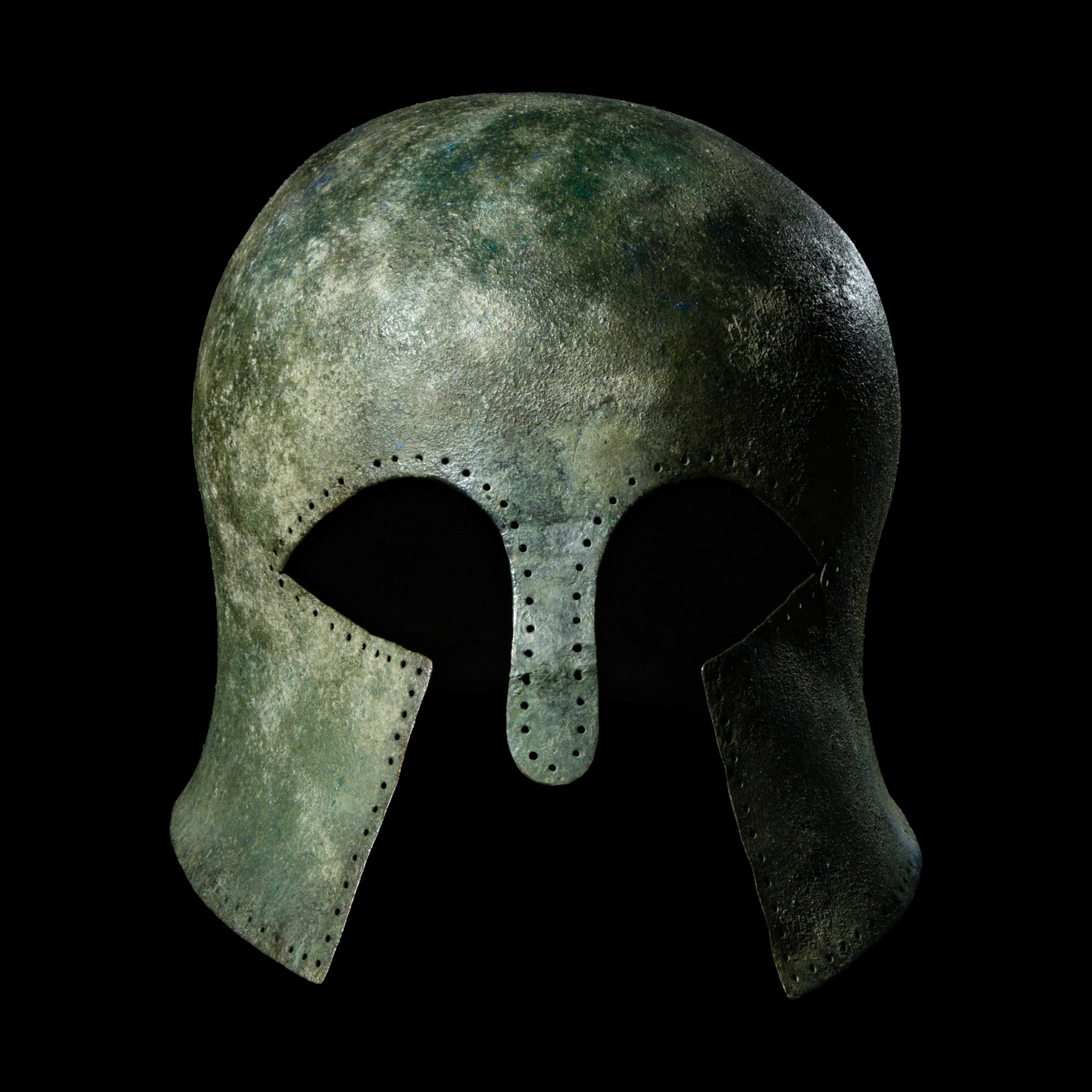 A Greek Bronze Corinthian Helmet