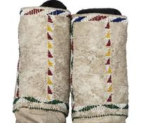 Mescalero Apache Beaded Hide Moccasins