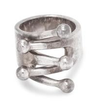 A Modernist Sterling Silver 'Jester' Ring, Ana Greta Eker for Plus Norway Designs,