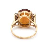 CITRINE AND DIAMOND RING