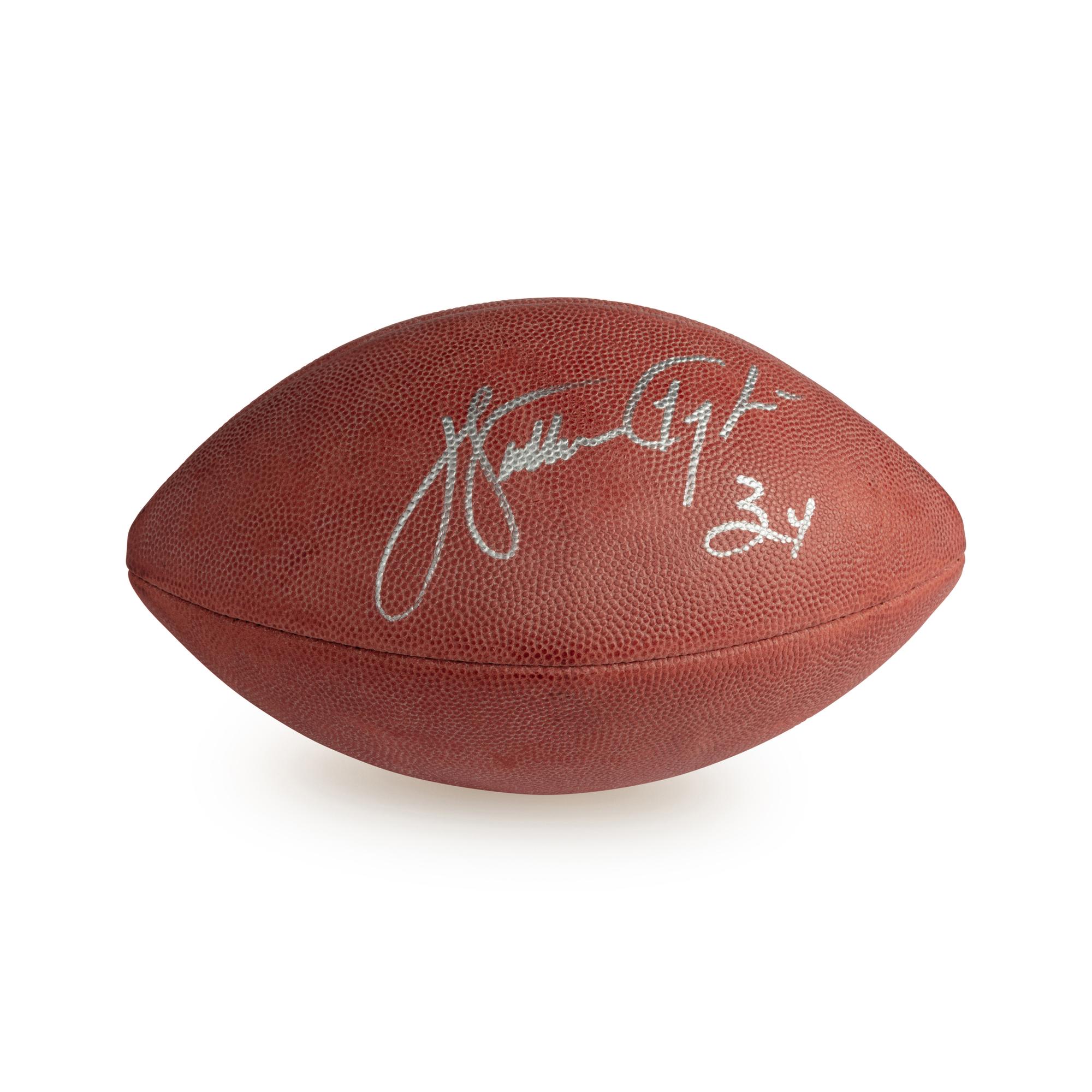 A Walter Payton Signed Autograph Football (Beckett Authentication Services Letter)