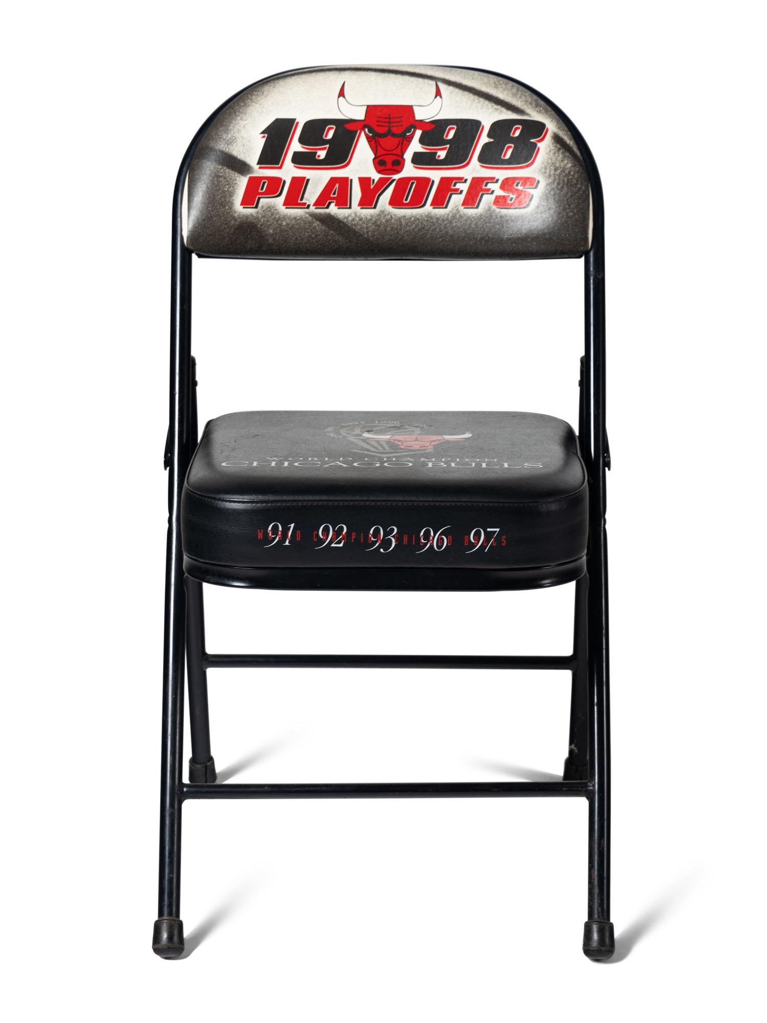 A Chicago Bulls Michael Jordan Last Dance Era 1998 NBA Playoffs Courtside Chair