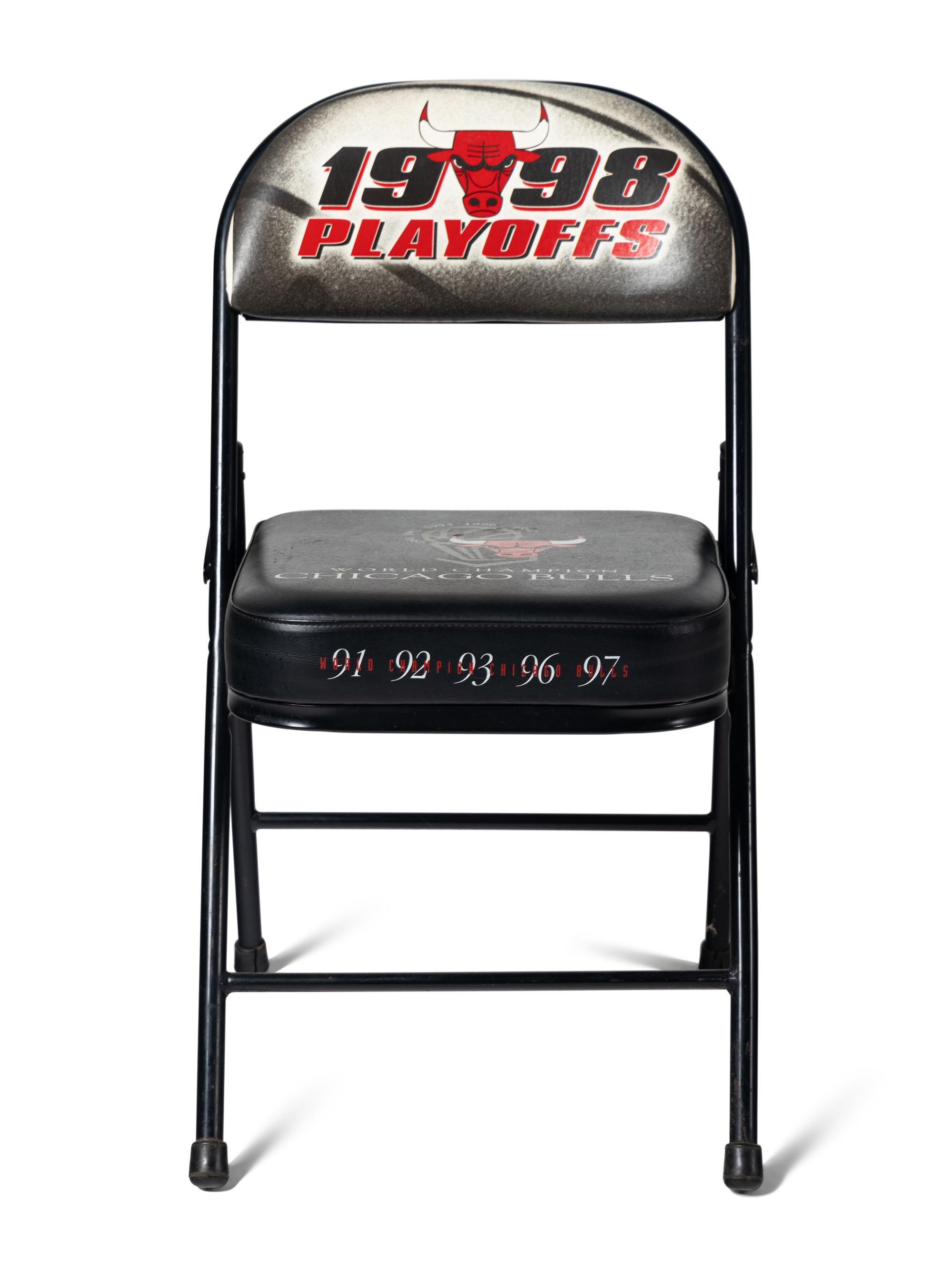 A Chicago Bulls Michael Jordan Last Dance Era 1998 NBA Playoffs Courtside Chair