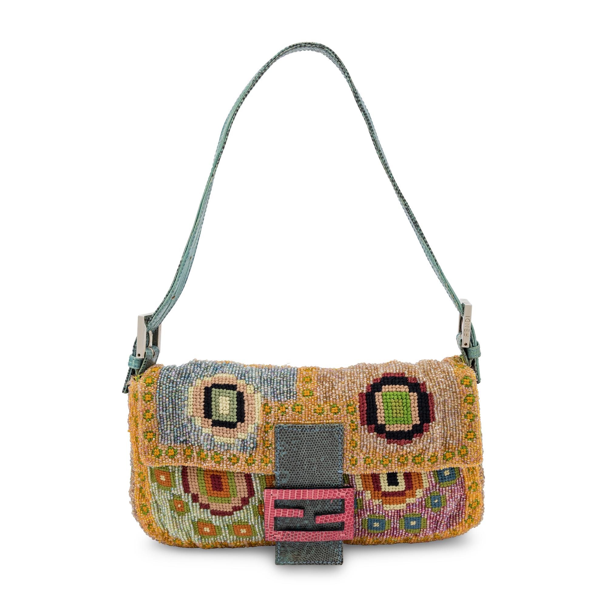 Fendi, Beaded Needlepoint Baguette