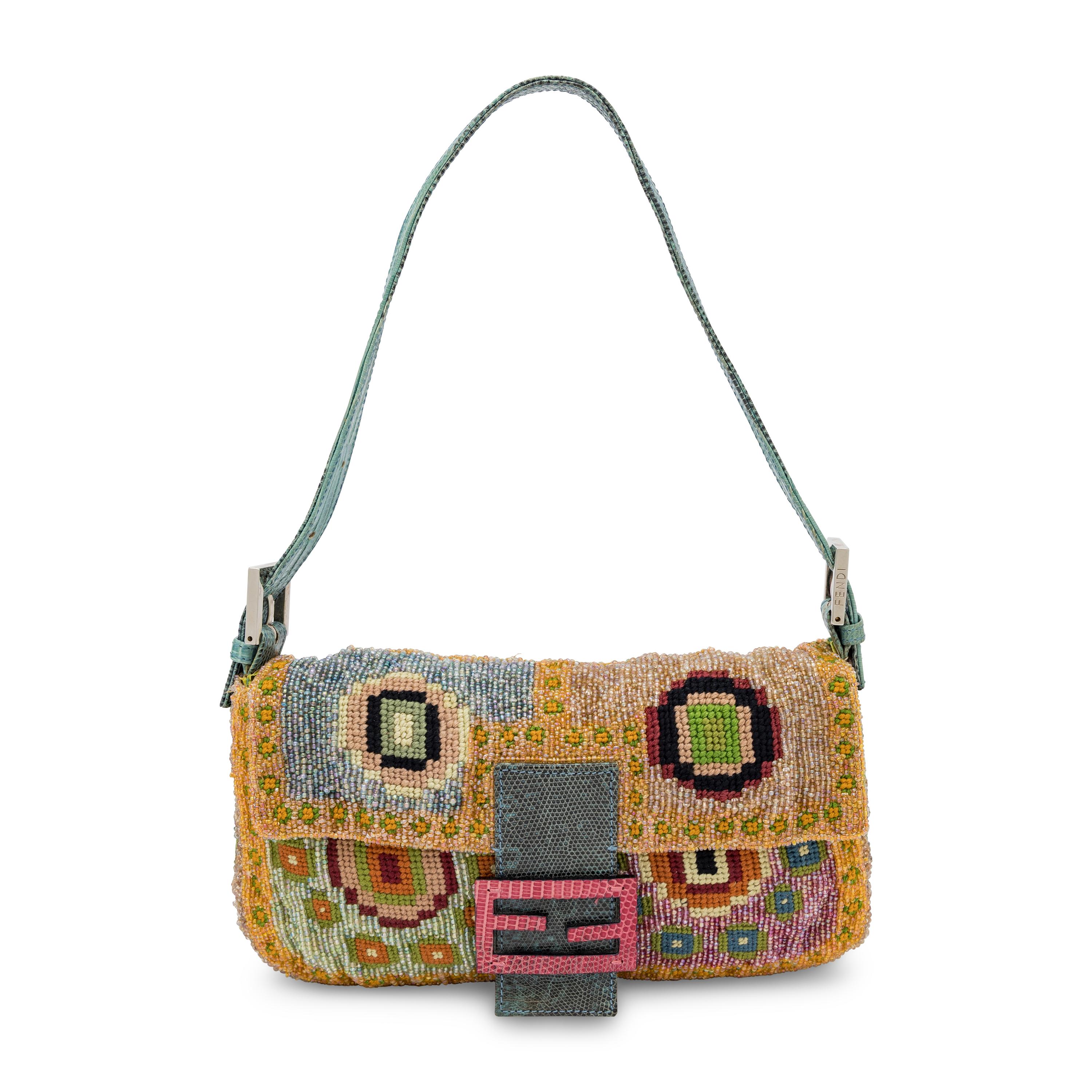 Fendi, Beaded Needlepoint Baguette