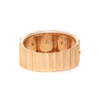 YELLOW GOLD, PLATINUM AND DIAMOND BANGLE BRACELET