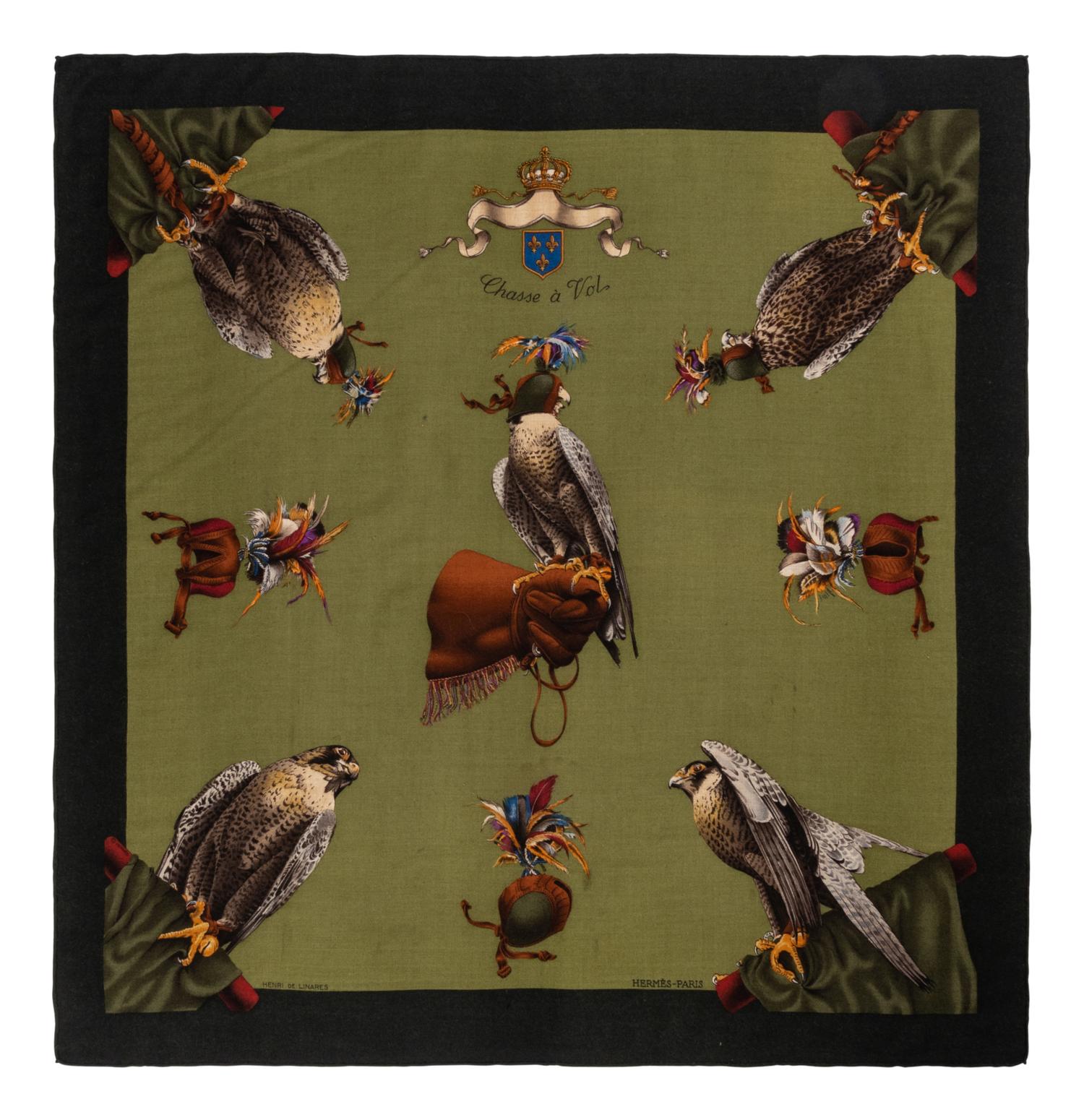 Three Designer Scarves: Two Hermès, One Ferragamo
