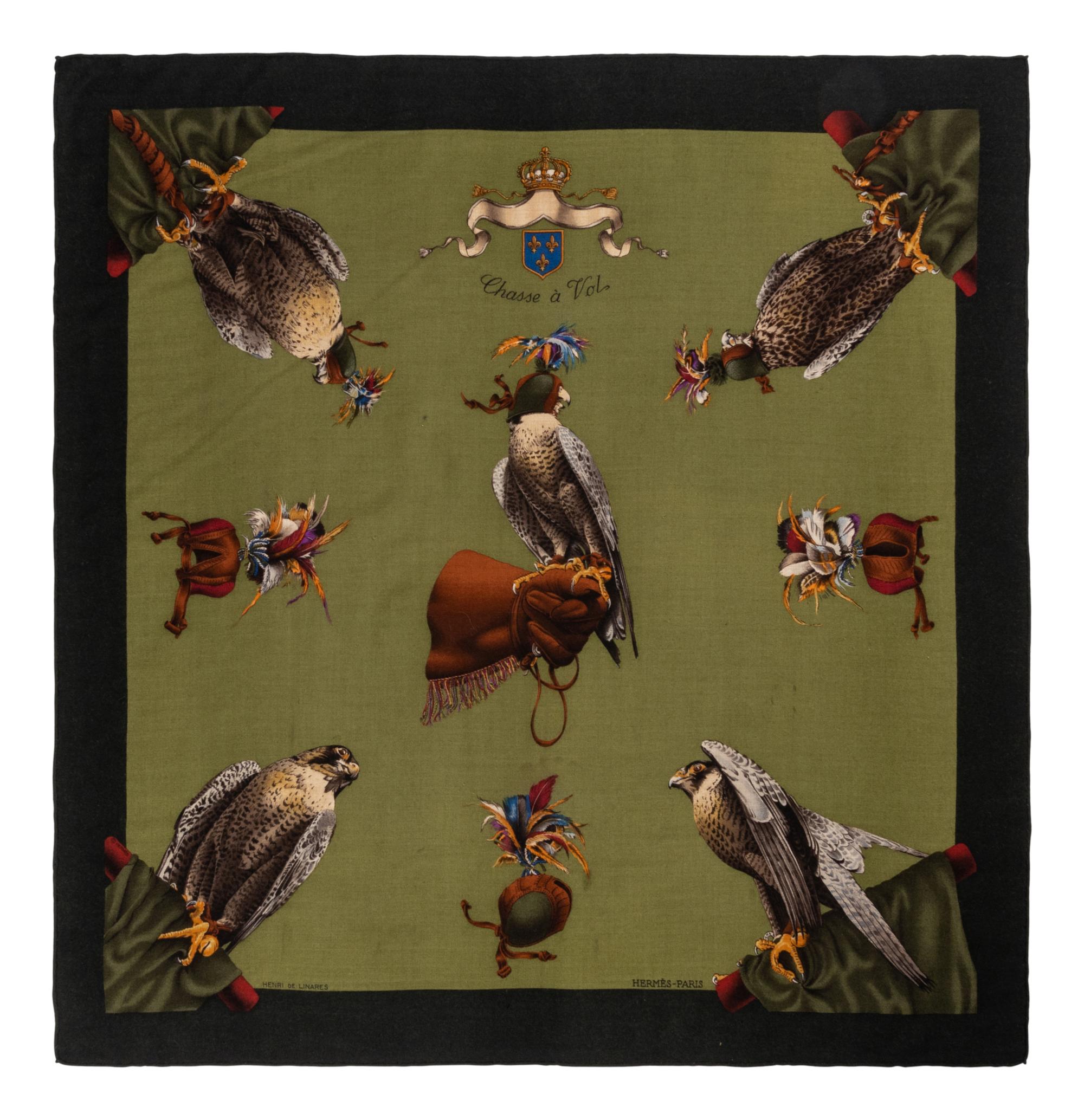 Three Designer Scarves: Two Hermès, One Ferragamo
