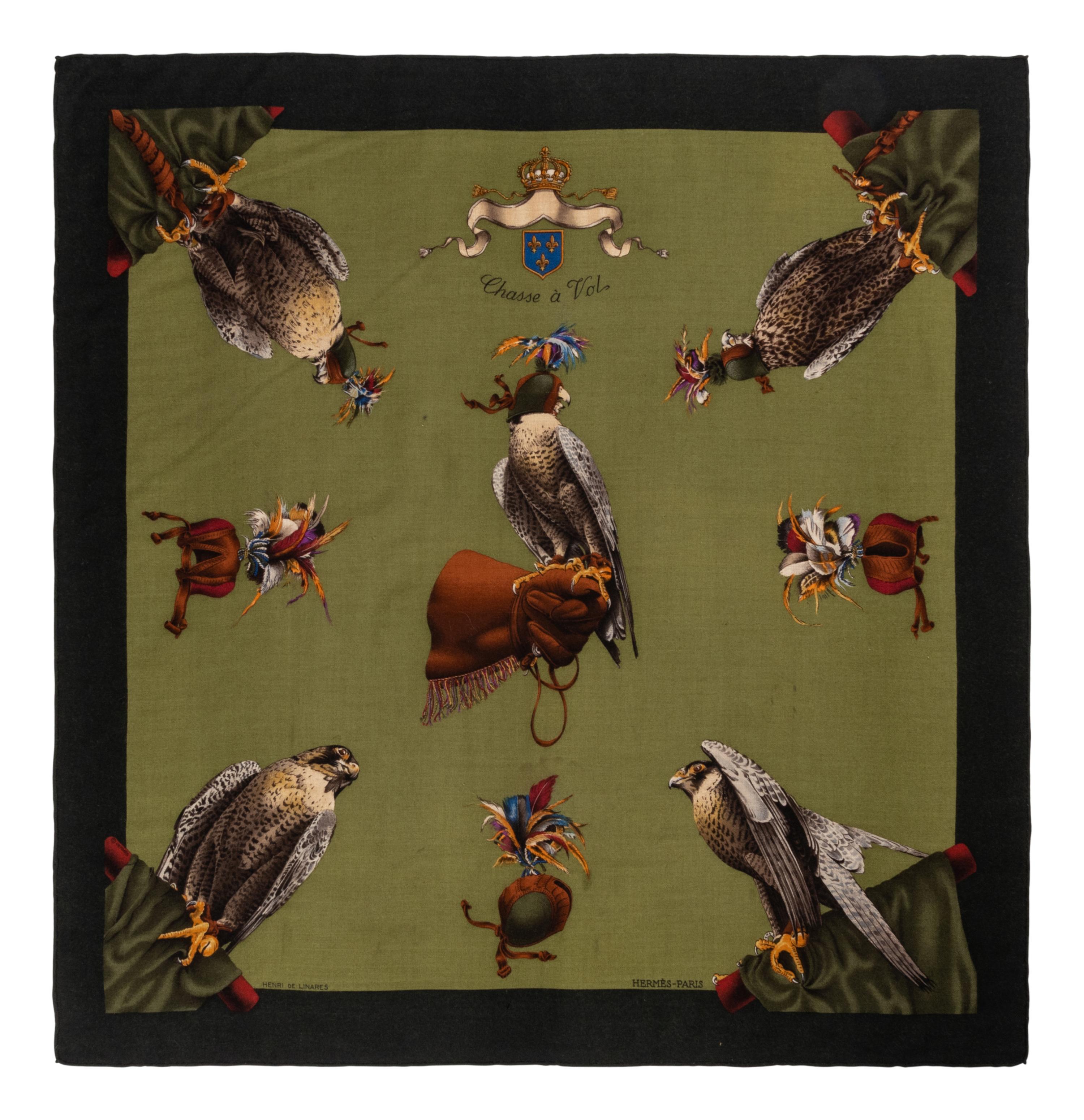 Three Designer Scarves: Two Hermès, One Ferragamo