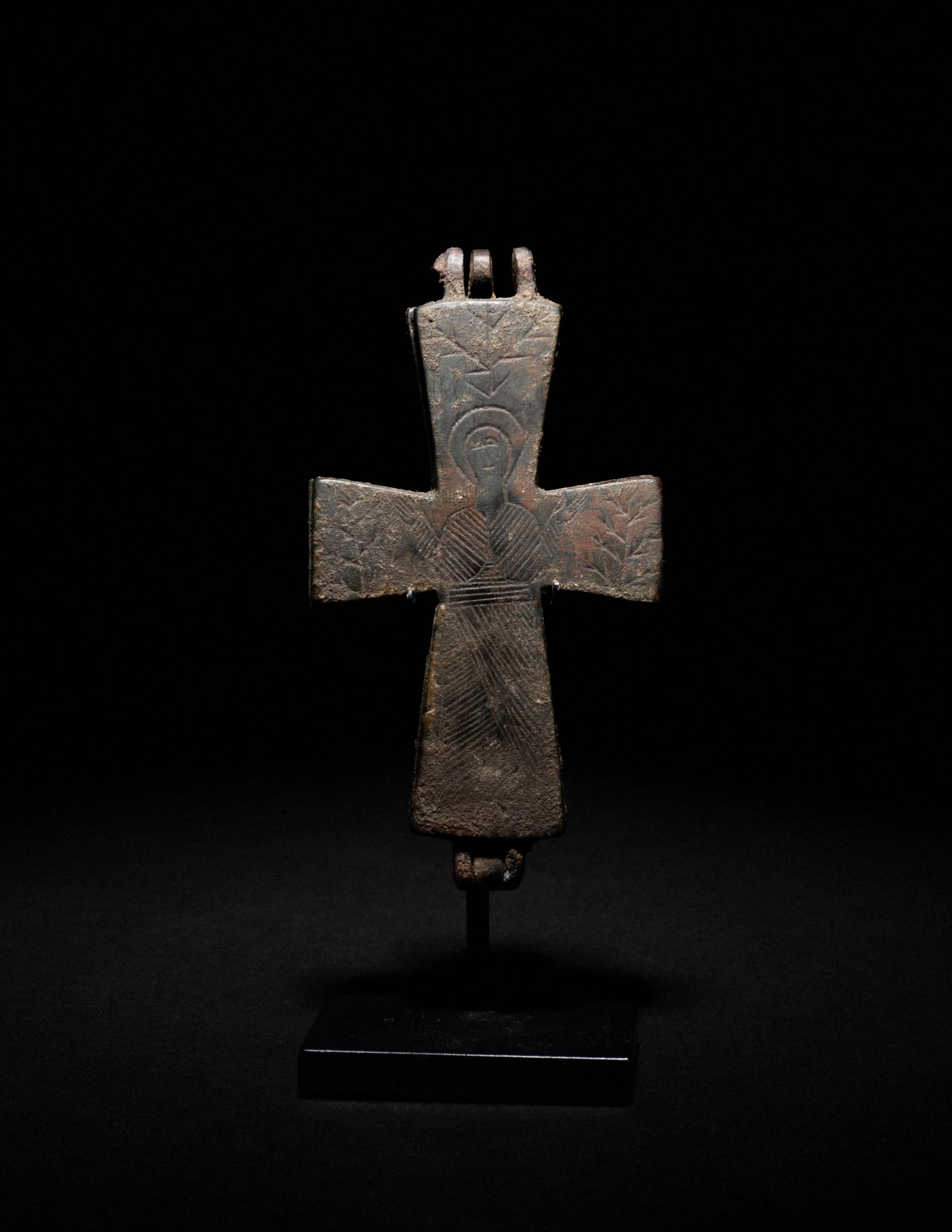 A Byzantine Bronze Reliquary Cross