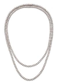 A Pair of 18 Karat White Gold and Diamond Convertible Riviere Necklaces, 24.60 dwts.