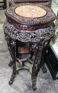 A Chinese Hardwood Stand. Height 32 inches.