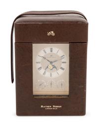 A Swiss Brass Carriage Clock