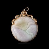 A Chinese Lavender Jadeite Pendant