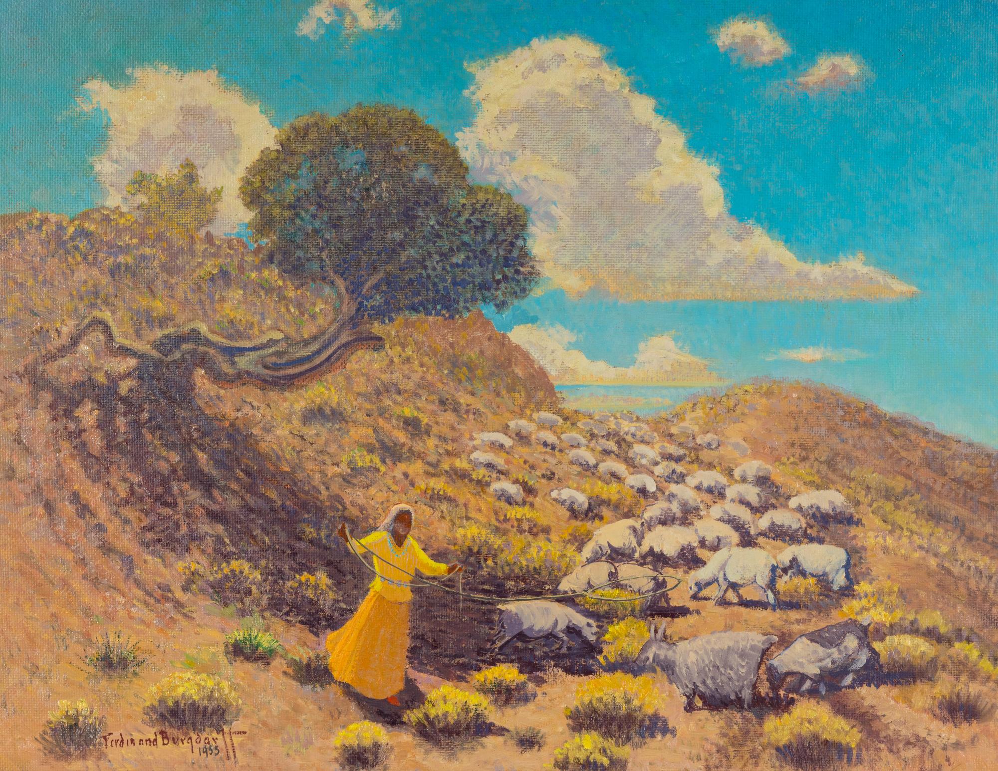 Navajo Shepherdess, Kayenta, Arizona , 1955