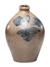 An A & J. H. Rhodes Two-Gallon Floral Decorated Jug