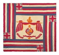 An Appliqued and Pieced Hawaiian "My Beloved Flag" Quilt Top