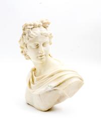 A Continental Marble Bust Height 11 1/2 inches. — 19TH/20TH CENTURY
