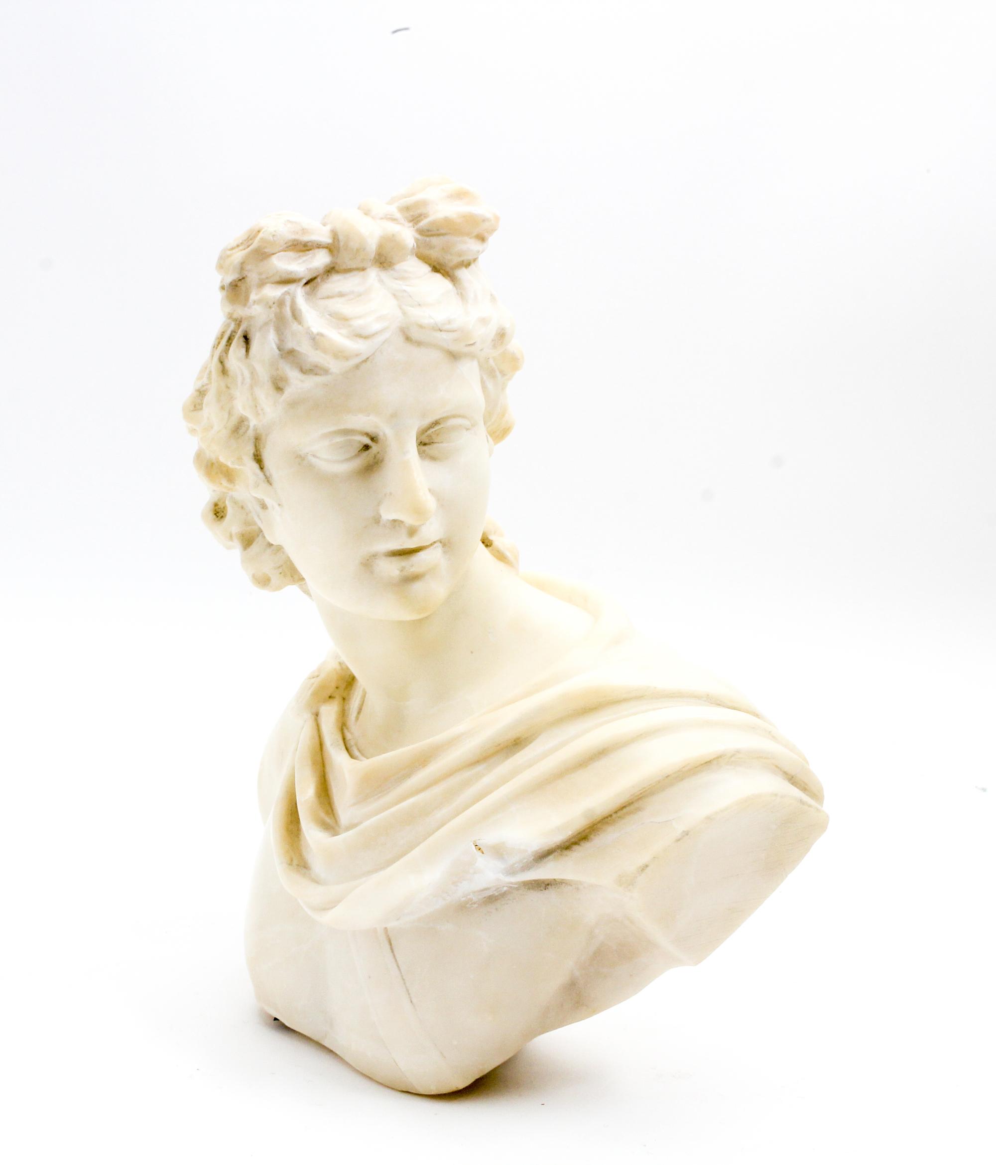 A Continental Marble Bust Height 11 1/2 inches. — 19TH/20TH CENTURY