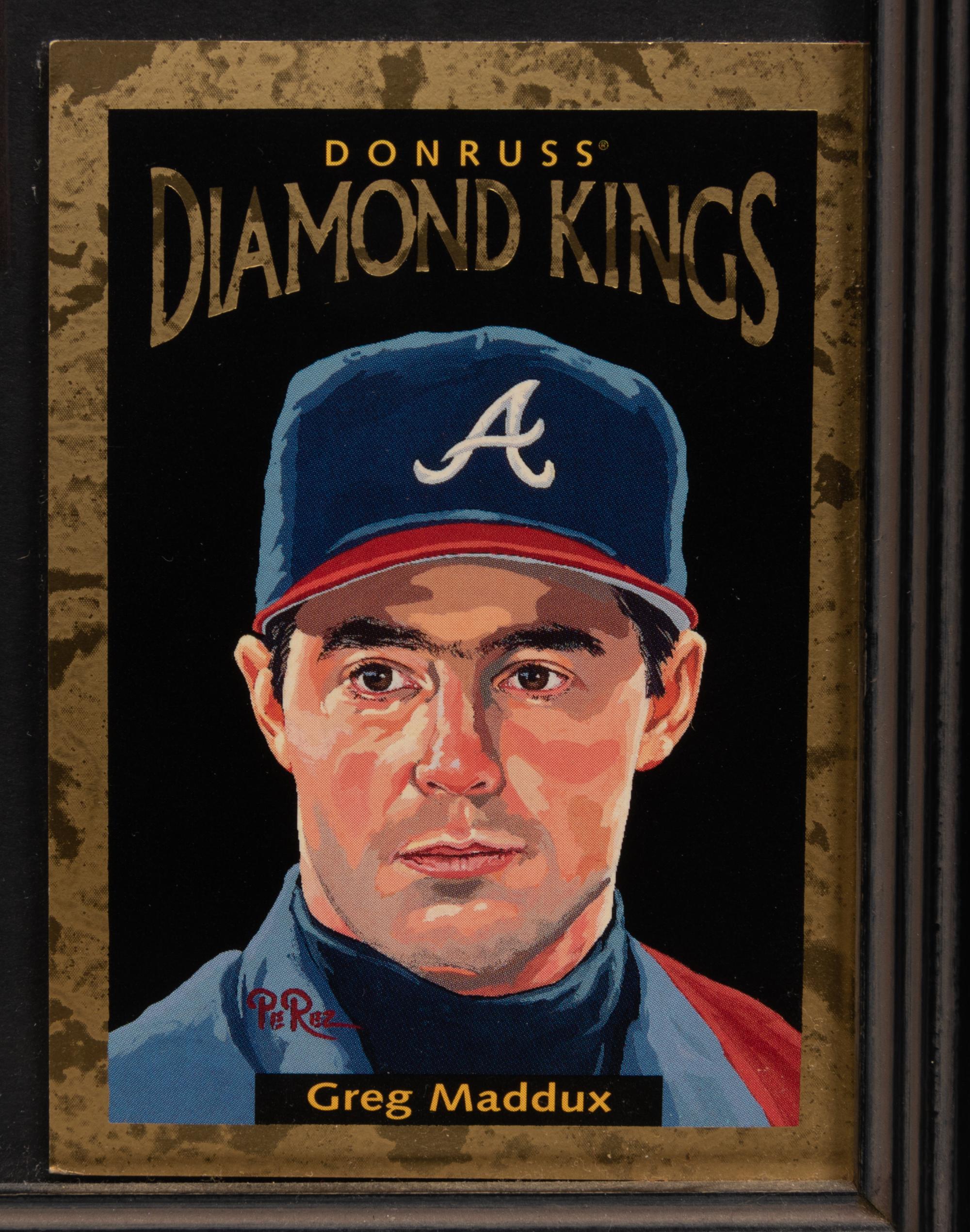 A 1996 Dick Perez Original Greg Maddux Donruss Diamond Kings Artwork,