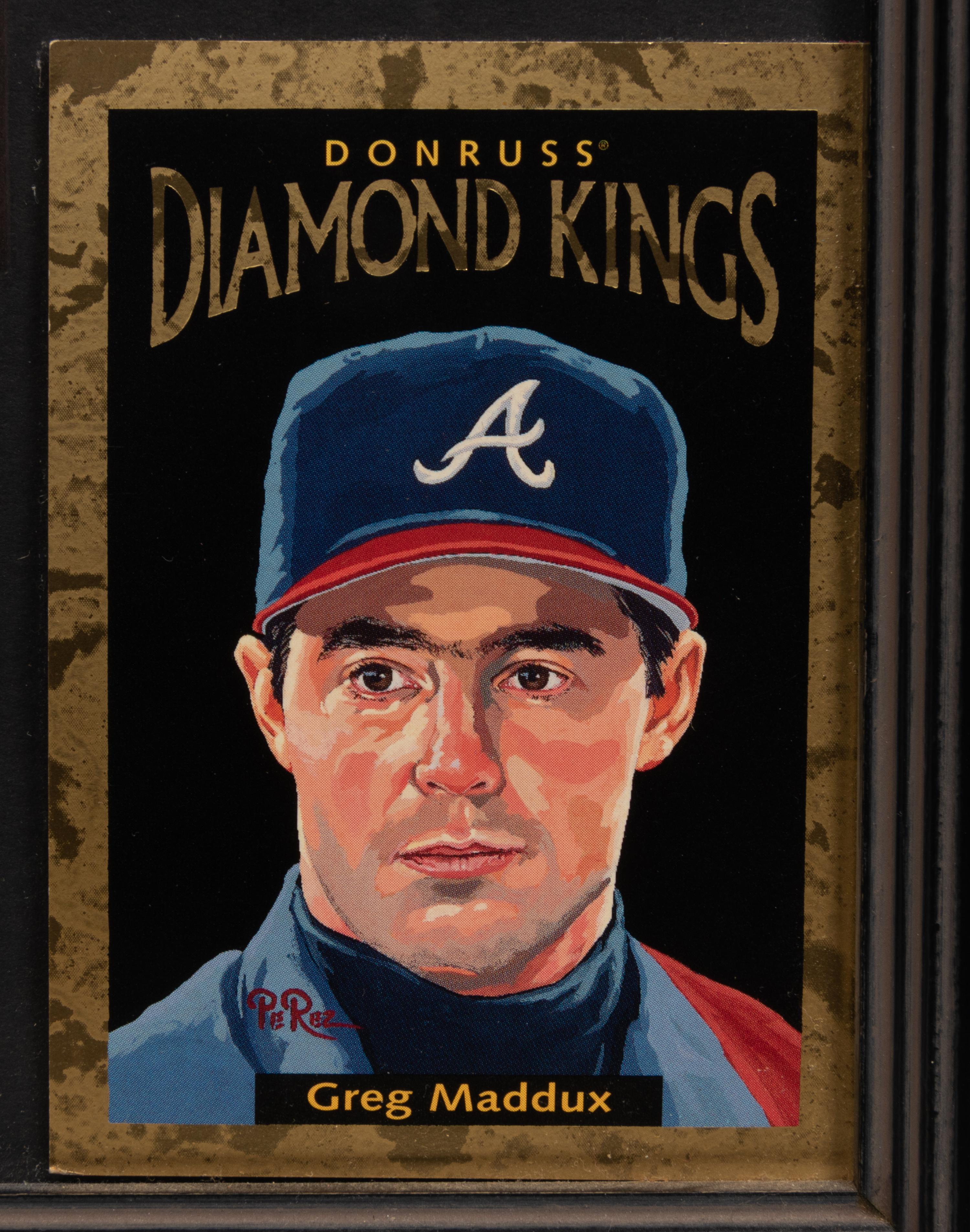A 1996 Dick Perez Original Greg Maddux Donruss Diamond Kings Artwork,