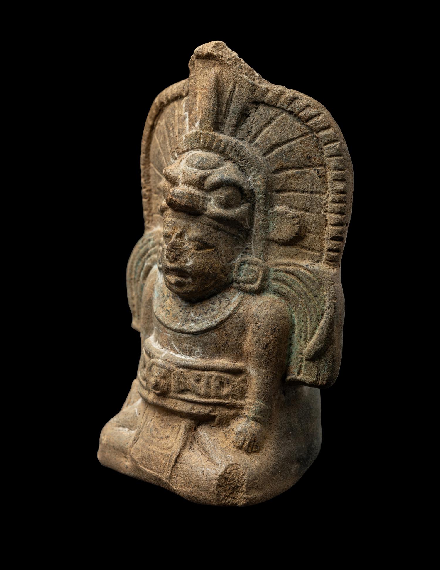 A Maya Rattle Figure